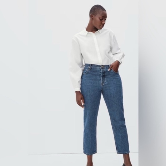 everlane the curvy 90s cheeky straight jean 31 Ankle Organic Cotton Button Fly - Picture 1 of 10